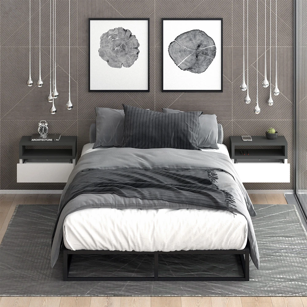 Nachttisch "Urbano" Anthrazit/Weiß 45 X 28 Cm Vicco 6 Nachttisch "Urbano" Anthrazit/Weiß 45 X 28 Cm Vicco – Bild 4