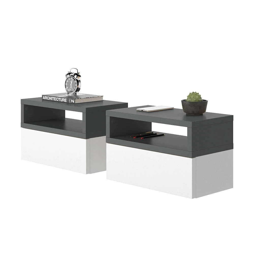 Nachttisch "Urbano" Anthrazit/Weiß 45 X 28 Cm Vicco 9 Nachttisch "Urbano" Anthrazit/Weiß 45 X 28 Cm Vicco – Bild 7