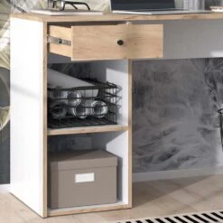 Schreibtisch "Sirio" Weiß/Goldkraft Eiche 120 X 50 Cm Vicco -Möbel Store m5469 05 ol