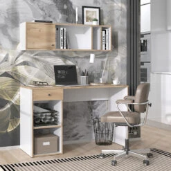 Wandregal "Sirion" Weiß/Goldkraft Eiche 110 X 32 Cm Vicco -Möbel Store m5471 04 ol