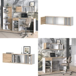 Wandregal "Sirion" Weiß/Goldkraft Eiche 110 X 32 Cm Vicco -Möbel Store m5471 08 ol