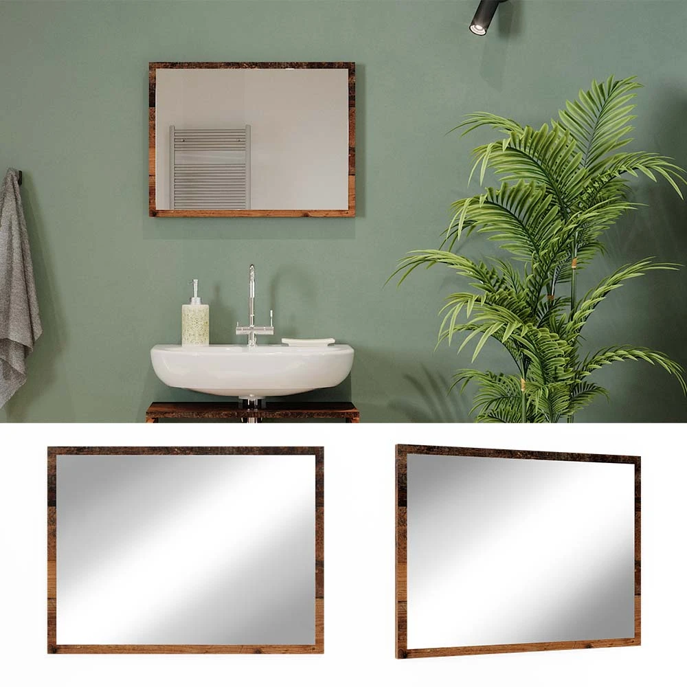 Badezimmerspiegel "Kiko" Eiche Rustikal 45 X 60 Cm Vicco 4 Badezimmerspiegel "Kiko" Eiche Rustikal 45 X 60 Cm Vicco – Bild 2