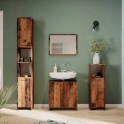 Badezimmerspiegel "Kiko" Eiche Rustikal 45 X 60 Cm Vicco 11 Badezimmerspiegel "Kiko" Eiche Rustikal 45 X 60 Cm Vicco -Möbel Store m5483 04 ol