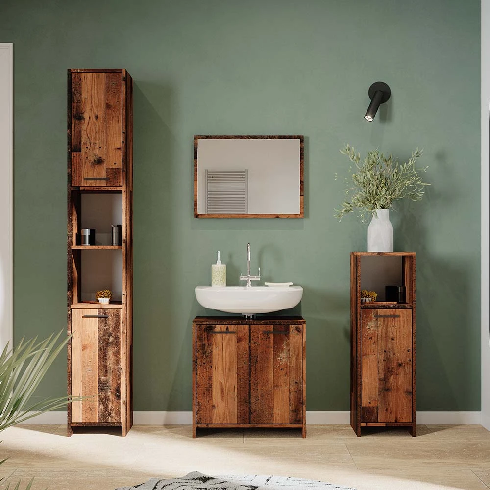 Badezimmerspiegel "Kiko" Eiche Rustikal 45 X 60 Cm Vicco 6 Badezimmerspiegel "Kiko" Eiche Rustikal 45 X 60 Cm Vicco – Bild 4