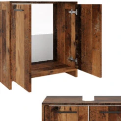 Waschbeckenunterschrank "Kiko" Eiche Rustikal 58 X 60 Cm Vicco 14 Waschbeckenunterschrank "Kiko" Eiche Rustikal 58 X 60 Cm Vicco -Möbel Store m5484 06 ol