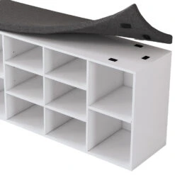 Schuhbank "Tamara" Weiß 104 X 53.5 Cm 10 Fächer Oskar Store -Möbel Store m5530 06 ol