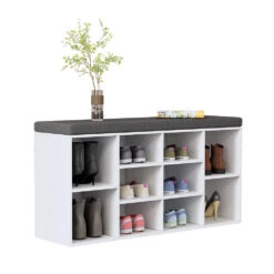 Schuhbank "Tamara" Weiß 104 X 53.5 Cm 10 Fächer Oskar Store -Möbel Store m5530 07 ol