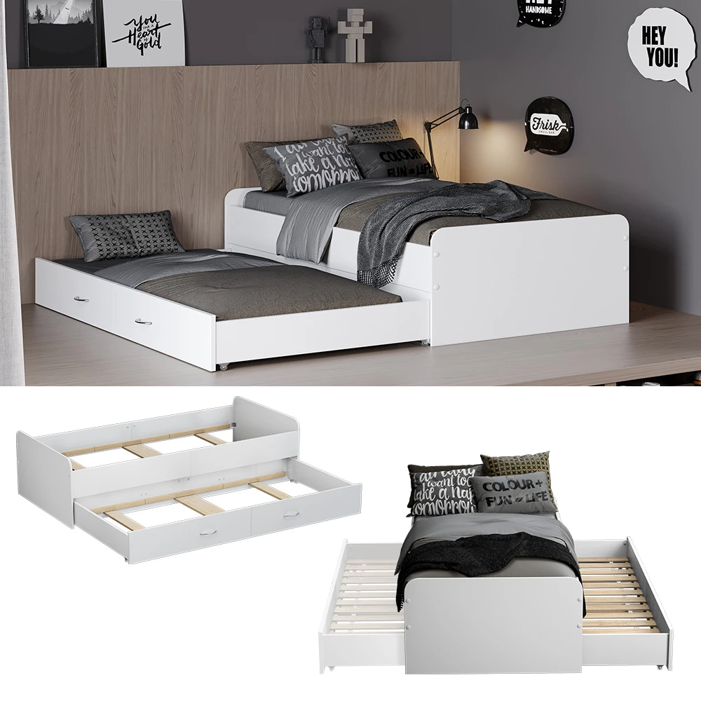 Kinderbett "Jaspar" Weiß 90x200 Cm Mit Lattenrost, Ohne Matratze Oskar Store 4 Kinderbett "Jaspar" Weiß 90x200 Cm Mit Lattenrost, Ohne Matratze Oskar Store – Bild 2