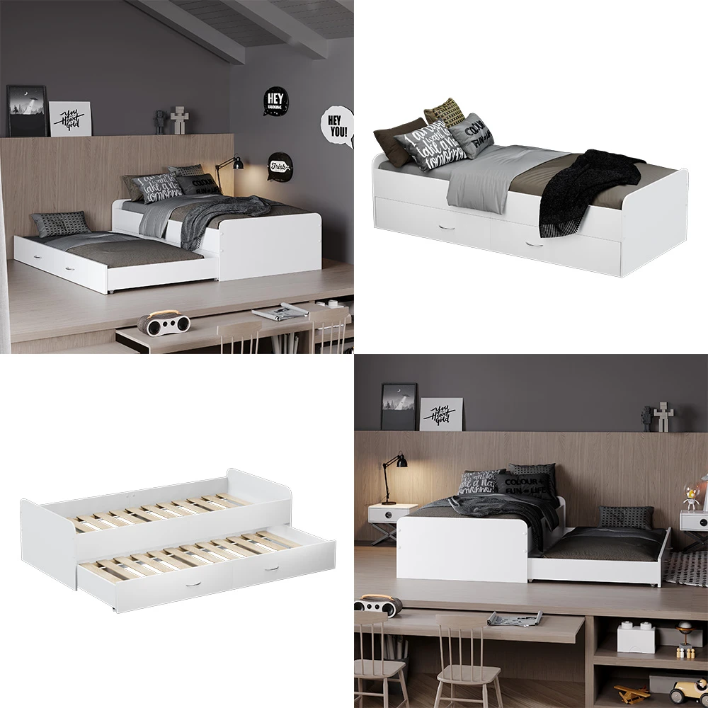 Kinderbett "Jaspar" Weiß 90x200 Cm Mit Lattenrost, Ohne Matratze Oskar Store 10 Kinderbett "Jaspar" Weiß 90x200 Cm Mit Lattenrost, Ohne Matratze Oskar Store – Bild 8