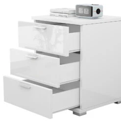 Nachttisch "Marseille" Weiß Hochglanz 46.2 X 60 Cm Oskar Store -Möbel Store m5561 06 ol