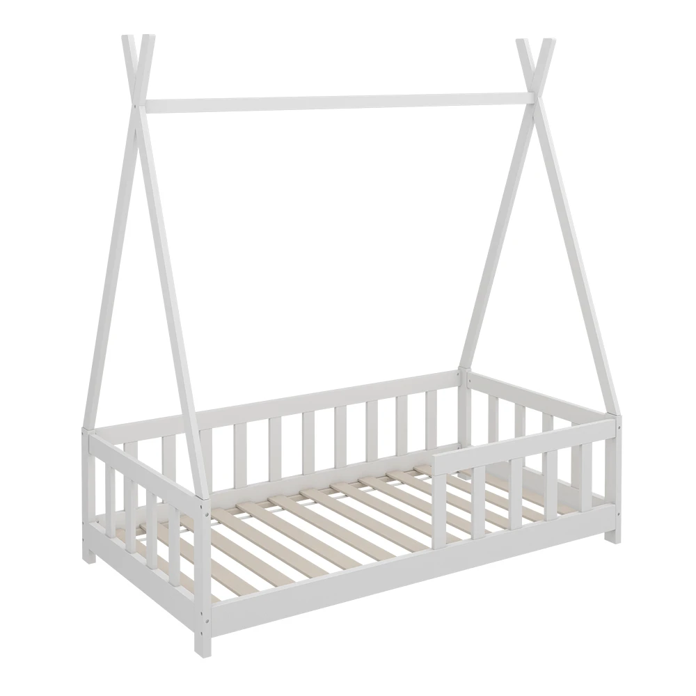 Tipi-Bett "Susanna" Weiß 80x160 Cm Mit Rausfallschutz Oskar Store 3 Tipi-Bett "Susanna" Weiß 80x160 Cm Mit Rausfallschutz Oskar Store