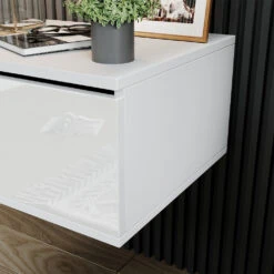 Nachttisch "Samira" Weiß 49 X 23 Cm Mit LED Beleuchtung Vicco -Möbel Store m5704 05 ol