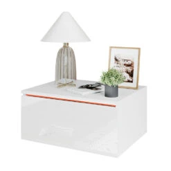 Nachttisch "Samira" Weiß 49 X 23 Cm Mit LED Beleuchtung Vicco -Möbel Store m5704 07 ol