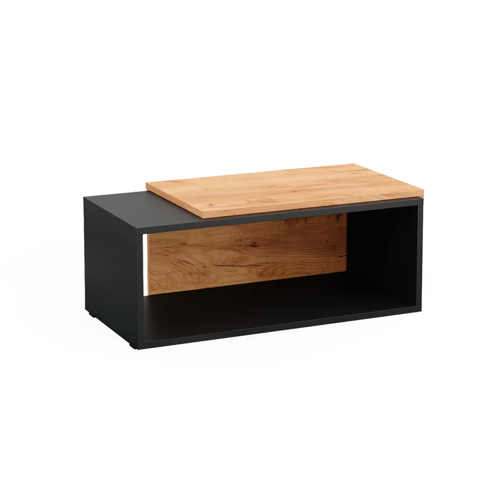 Couchtisch "Bert" Anthrazit/Eiche 76.6 X 30.8 Cm Vicco 3 Couchtisch "Bert" Anthrazit/Eiche 76.6 X 30.8 Cm Vicco