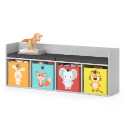 Kinderregal "Luigi" Hellgrau 142.4 X 53.4 Cm 4 Fächer, Mit Faltboxen Bunt Vicco 15 Kinderregal "Luigi" Hellgrau 142.4 X 53.4 Cm 4 Fächer, Mit Faltboxen Bunt Vicco -Möbel Store m5723 fb2046 47 07 ol