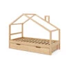 Hausbett "Lori" Naturholz 80x160 Cm Mit Schubladen, Ohne Matratze Vitalispa