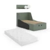 Kinderbett "Krokodil" Grün 80x160 Cm Mit Schublade Und Matratze Vitalispa -Möbel Store m5792 mat 01 ol