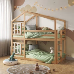 Kinderbett "Maja" 200x90 Cm Natur VitaliSpa -Möbel Store m5794 04 ol