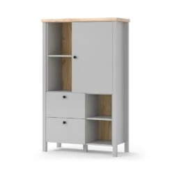 Sideboard "Melini" Grau/Eiche 85 X 139.2 Cm Vicco