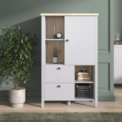 Sideboard "Melini" Grau/Eiche 85 X 139.2 Cm Vicco -Möbel Store m5886 04 ol