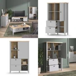 Sideboard "Melini" Grau/Eiche 85 X 139.2 Cm Vicco -Möbel Store m5886 08 ol