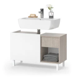 Waschtischunterschrank "Arianna" Greige/Weiß Vicco -Möbel Store m5931 07 ol
