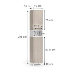 Hochschrank "Arianna" Greige/Weiß Vicco -Möbel Store m5932 03 ol