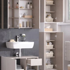 Hochschrank "Arianna" Greige/Weiß Vicco -Möbel Store m5932 05 ol