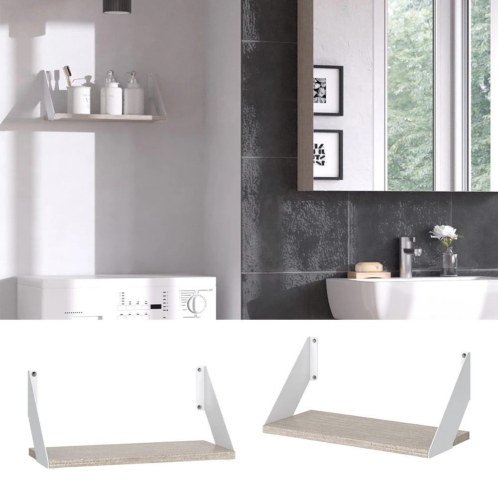 Wandregal "Arianna" Greige/Weiß Vicco 4 Wandregal "Arianna" Greige/Weiß Vicco – Bild 2