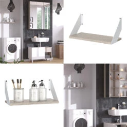 Wandregal "Arianna" Greige/Weiß Vicco 17 Wandregal "Arianna" Greige/Weiß Vicco -Möbel Store m5935 08 ol