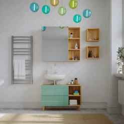 Badmöbelset "Rudi" Eiche/Mint 4er Set Vicco 12 Badmöbelset "Rudi" Eiche/Mint 4er Set Vicco -Möbel Store m5946 04 ol