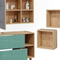 Badmöbelset "Rudi" Eiche/Mint 4er Set Vicco 14 Badmöbelset "Rudi" Eiche/Mint 4er Set Vicco -Möbel Store m5946 06 ol