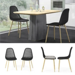 Esszimmerstuhl "Joko" Schwarz 46 X 51.5 Cm 2er Set Vicco 11 Esszimmerstuhl "Joko" Schwarz 46 X 51.5 Cm 2er Set Vicco -Möbel Store m5978 02 ol