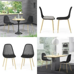 Esszimmerstuhl "Joko" Schwarz 46 X 51.5 Cm 2er Set Vicco 17 Esszimmerstuhl "Joko" Schwarz 46 X 51.5 Cm 2er Set Vicco -Möbel Store m5978 08 ol