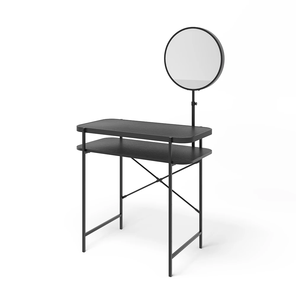 Vicco Schminktisch "Skip", Schwarz, 80 Cm Mit Spiegel 3 Vicco Schminktisch "Skip", Schwarz, 80 Cm Mit Spiegel