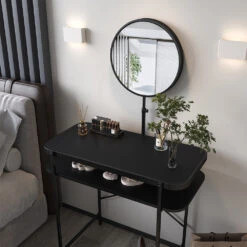 Vicco Schminktisch "Skip", Schwarz, 80 Cm Mit Spiegel 13 Vicco Schminktisch "Skip", Schwarz, 80 Cm Mit Spiegel -Möbel Store m6008 05 ol