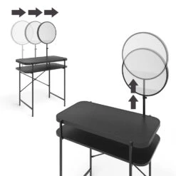 Vicco Schminktisch "Skip", Schwarz, 80 Cm Mit Spiegel 14 Vicco Schminktisch "Skip", Schwarz, 80 Cm Mit Spiegel -Möbel Store m6008 06 ol