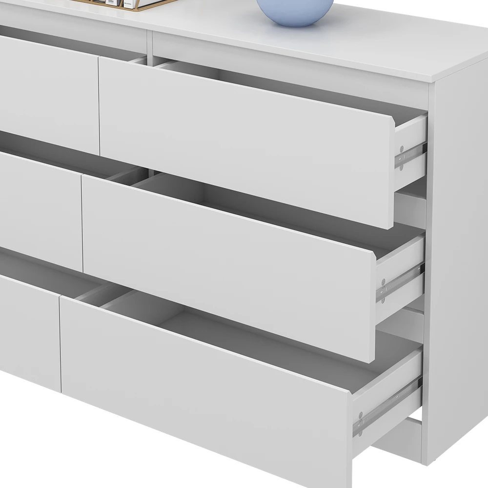 Kommode "Calisto" Weiß 6 Fächer 138cm Vicco 8 Kommode "Calisto" Weiß 6 Fächer 138cm Vicco – Bild 6