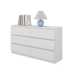 Kommode "Calisto" Weiß 6 Fächer 138cm Vicco 16 Kommode "Calisto" Weiß 6 Fächer 138cm Vicco -Möbel Store m6024 07 ol