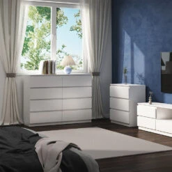 Kommode "Calisto" Weiß 8 Fächer 138cm Vicco -Möbel Store m6026 04 ol