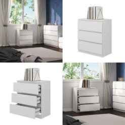 Kommode "Calisto" Weiß 3 Fächer Vicco -Möbel Store m6027 08 ol