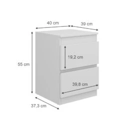Nachtschrank "Calisto" Weiß Vicco -Möbel Store m6029 03 ol