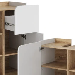 Badmöbel Set "Karen" Sonoma/Weiß 5 Teile Vicco -Möbel Store m6034 06 ol