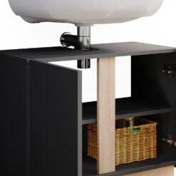 Vicco Waschbeckenunterschrank "Gloria", Anthrazit/Sonoma, 70.4 X 55.5 Cm Mit 2 Türen 14 Vicco Waschbeckenunterschrank "Gloria", Anthrazit/Sonoma, 70.4 X 55.5 Cm Mit 2 Türen -Möbel Store m6054 06 ol