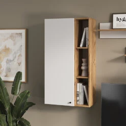 Vicco Wandregal "Anteo", Weiß/Eiche, 60 X 110 Cm -Möbel Store m6058 04 ol