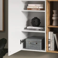 Vicco Wandregal "Anteo", Weiß/Eiche, 60 X 110 Cm -Möbel Store m6058 05 ol