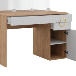 Schminktisch "Adela" Weiß/Natural Rockford Hickory Mit Spiegel & LED Vicco -Möbel Store m6068 s l 06 ol