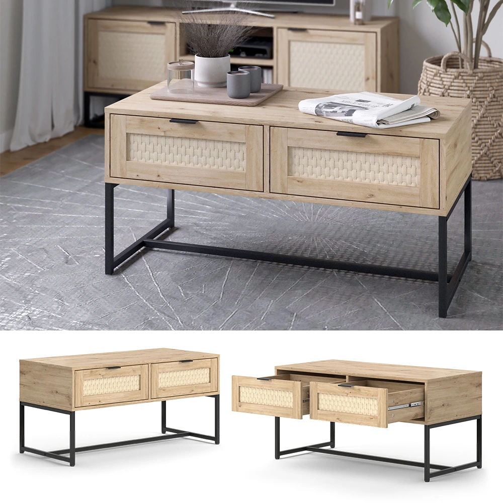 Couchtisch "Natal Eiche 2 Schubladen Vicco 4 Couchtisch "Natal Eiche 2 Schubladen Vicco – Bild 2