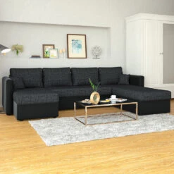 Sofa U Form Schwarz/Grau 290 Cm Vitalispa -Möbel Store m614 04 ol