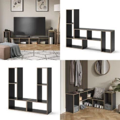 Vicco Bücherregal "Tetrix", Anthrazit, 112.8 X 56.4 Cm 2er Set -Möbel Store m6180 08 ol